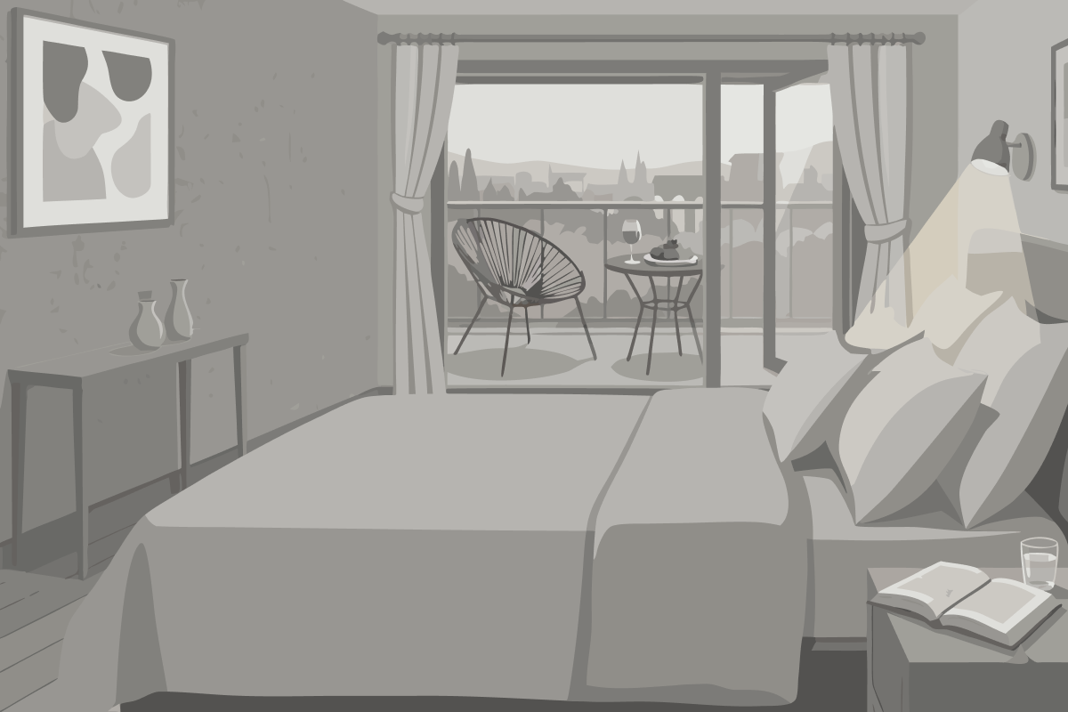 King Room with Roll-In Shower - Mobility Access